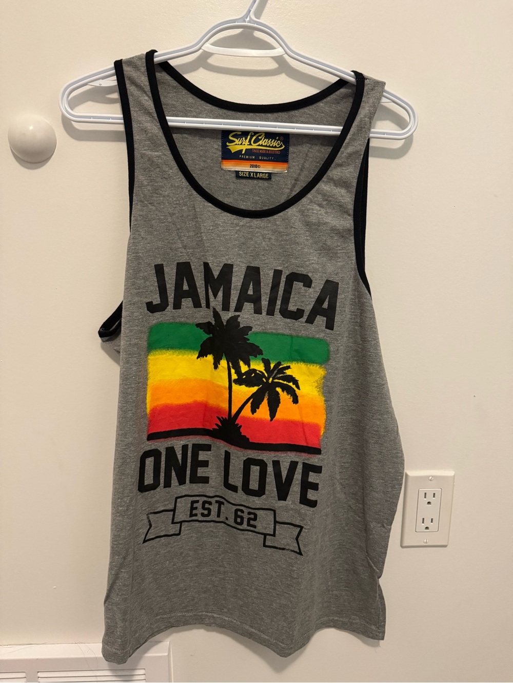 Classic Surf Classic Navy and Yellow Label Grey Tee